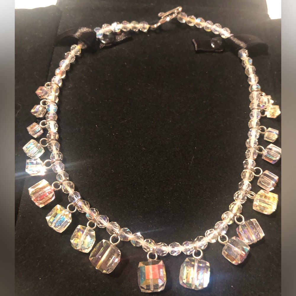 Elegant Vintage Saks Fifth Avenue Crystal Beaded Necklace